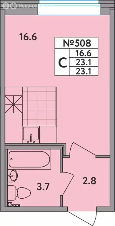 Квартира-студия: Новое Девяткино, Главная улица, 2 (23.1 м) - Фото 1