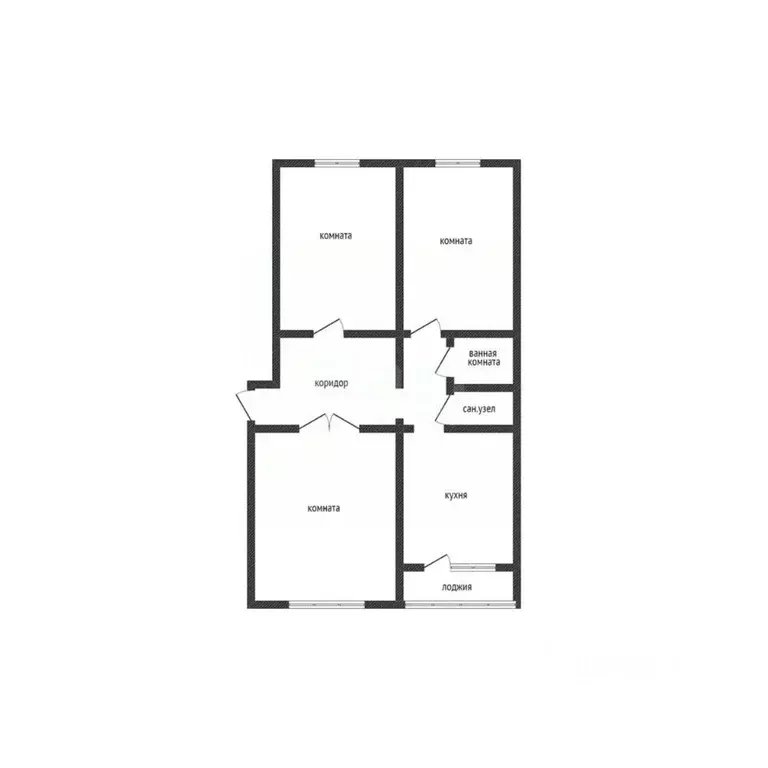3-к кв. Костромская область, Нерехта Октябрьская ул., 3 (62.9 м) - Фото 0