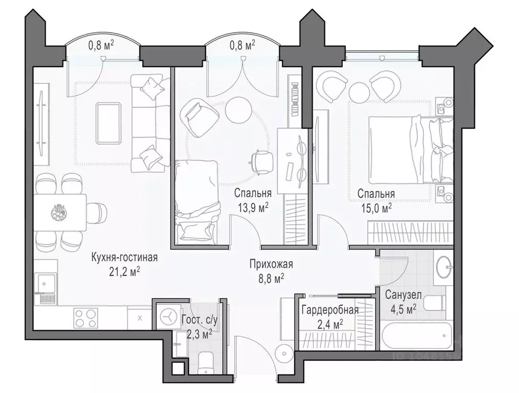 2-к кв. Москва ул. Академика Королева, 21 (69.7 м) - Фото 0