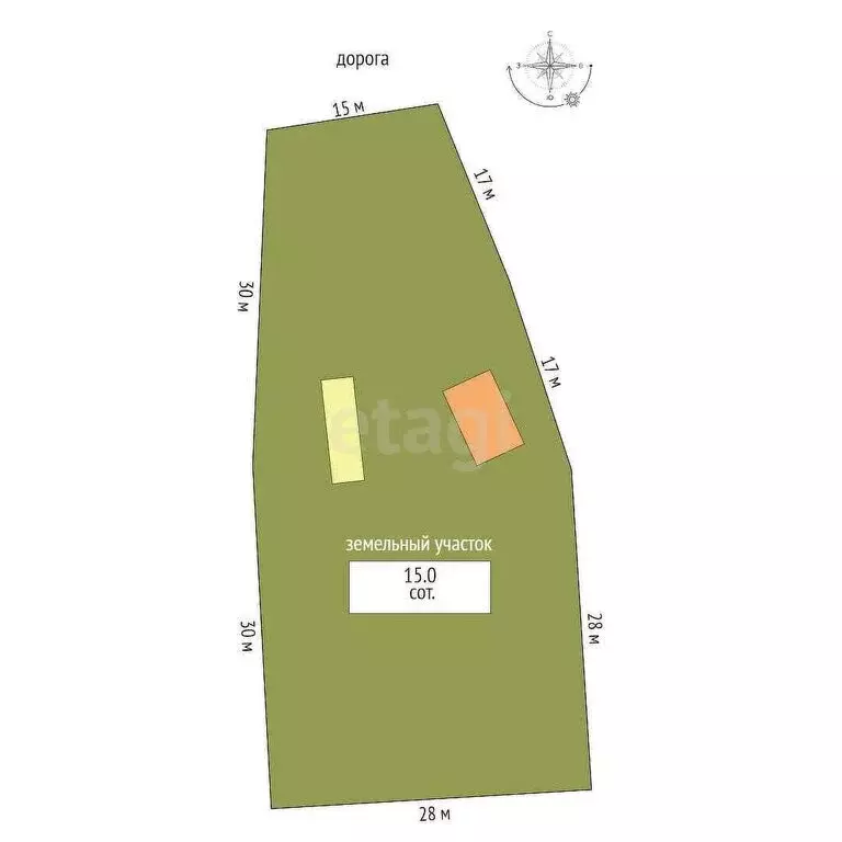 Дом в село Бигила, Заречная улица (24 м) - Фото 1