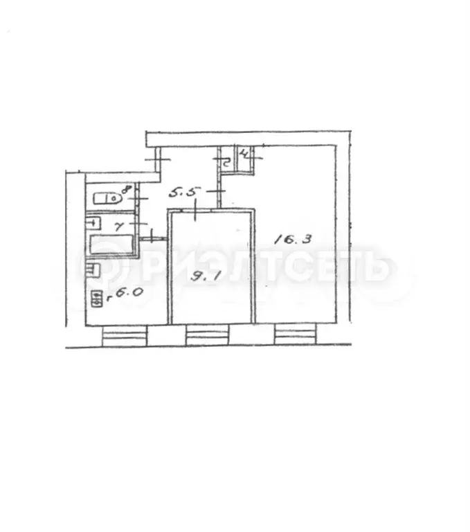 2-к. квартира, 41,1 м, 3/5 эт. - Фото 0