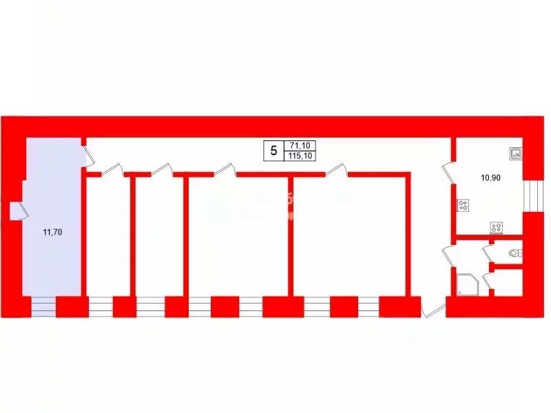 Комната Санкт-Петербург 10-я Красноармейская ул., 13 (11.7 м) - Фото 2
