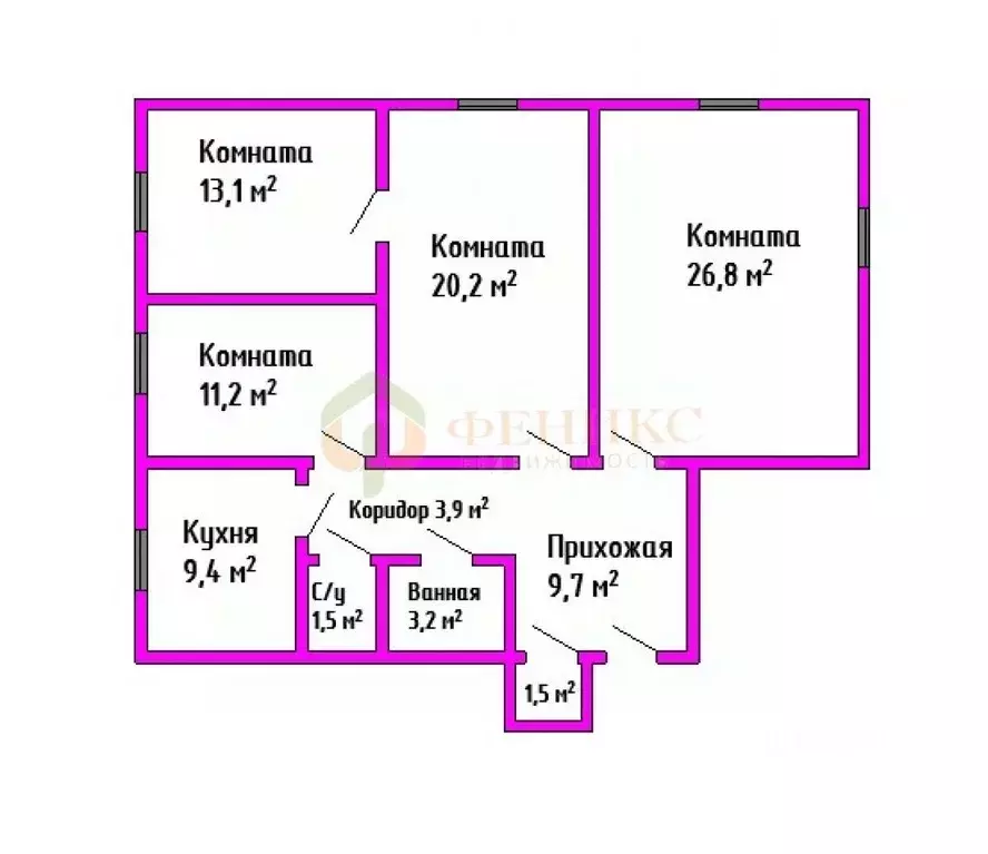 4-к кв. Санкт-Петербург ул. Красного Курсанта, 26 (100.5 м) - Фото 1