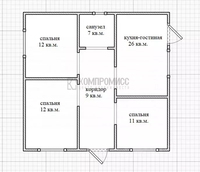 Дом в Краснодарский край, Динская ст-ца ул. Имени М. Столяренко (77 м) - Фото 2