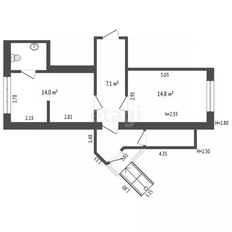 Помещение свободного назначения в Ханты-Мансийский АО, Сургут ул. ... - Фото 2