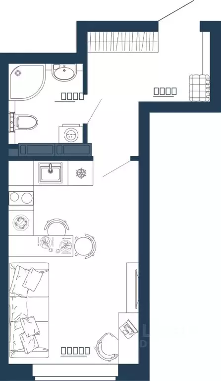 Студия Воронежская область, Воронеж Московский просп., 66 (25.11 м) - Фото 1