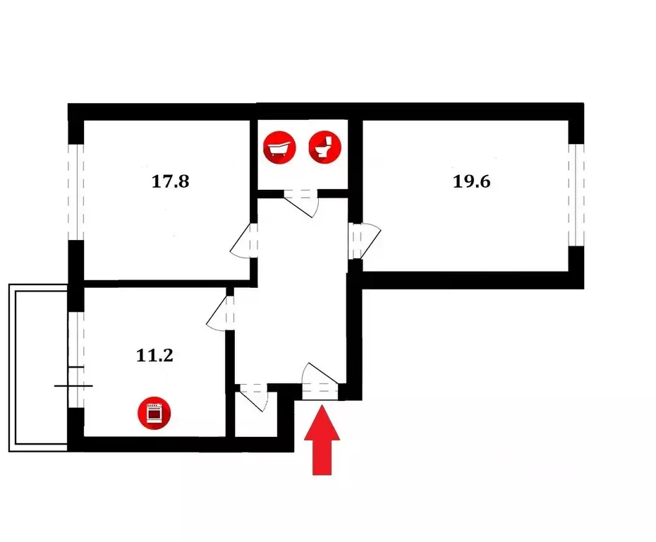 2-к кв. Владимирская область, Владимир ул. Тихонравова, 13 (64.0 м) - Фото 1