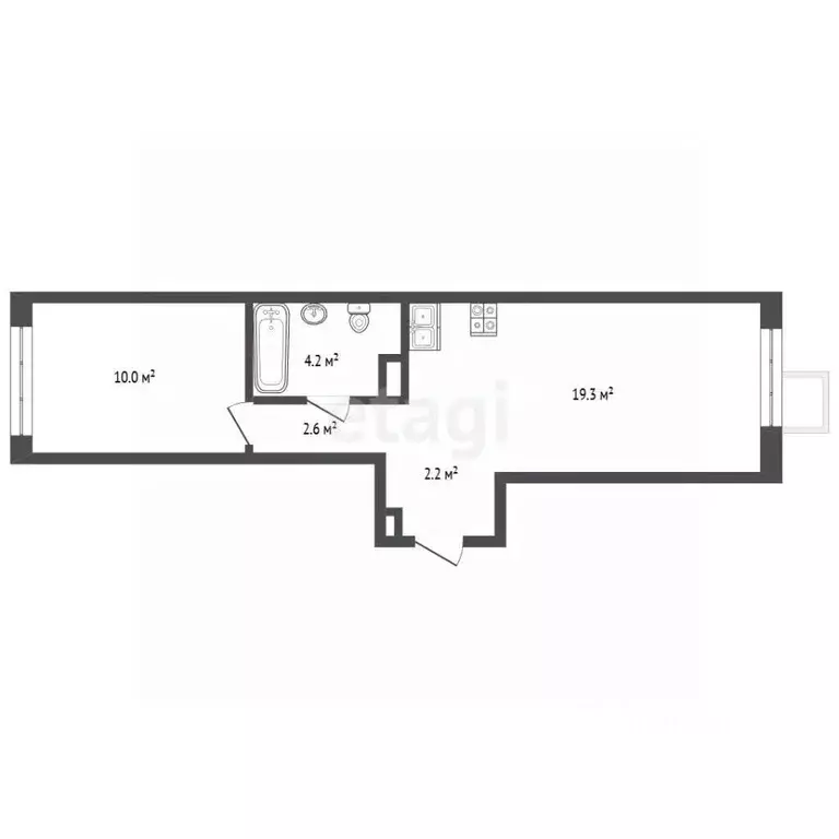 1-к кв. Московская область, Красногорск ул. Соловьиная, 6 (38.3 м) - Фото 2