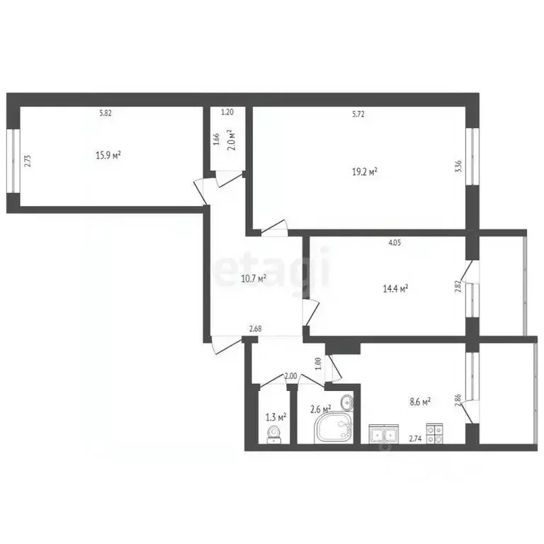 3-к кв. Саха (Якутия), Якутск ул. Дзержинского, 34/2 (88.8 м) - Фото 2