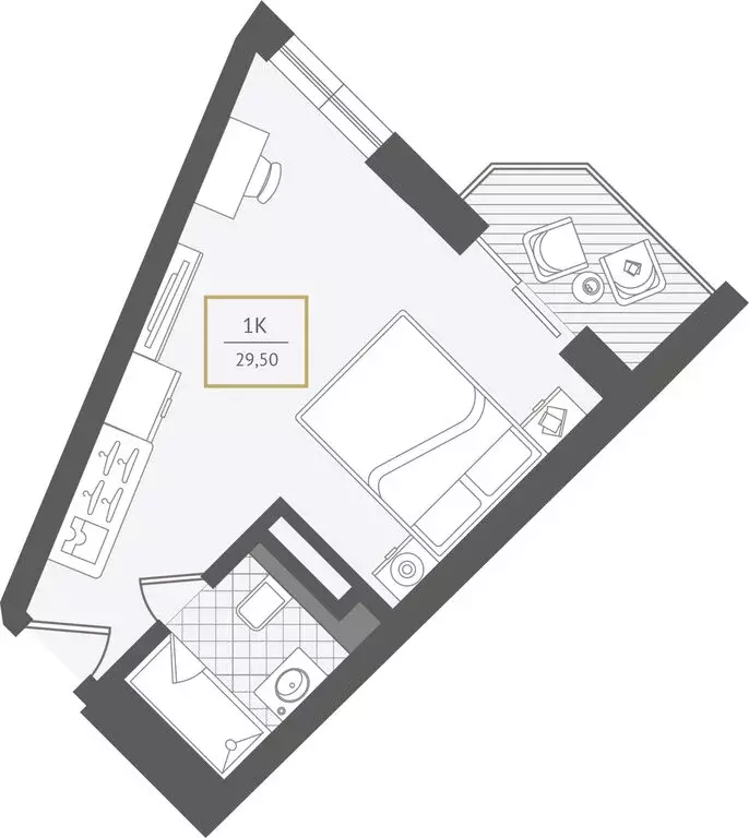 1-комнатная квартира: Сочи, улица Ленина, 280А (29.6 м) - Фото 1