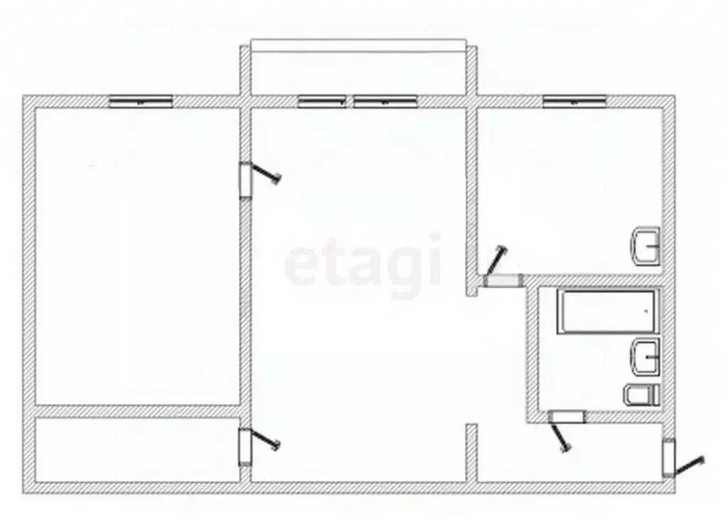 2-к кв. Тульская область, Богородицк Дачная ул., 2/56 (41.1 м) - Фото 2