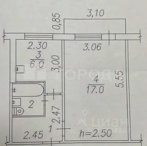 1-к кв. Кемеровская область, Новокузнецк Притомский пгт, ул. ... - Фото 2