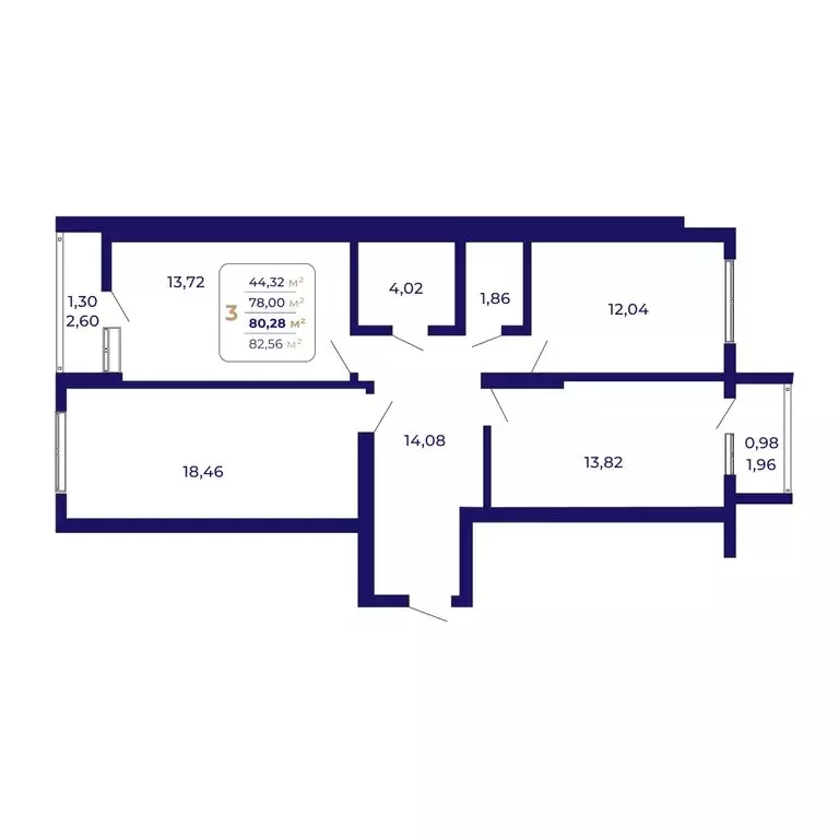 3-комнатная квартира: Уфа, жилой район Затон-Восточный, ЖК Паруса ... - Фото 0