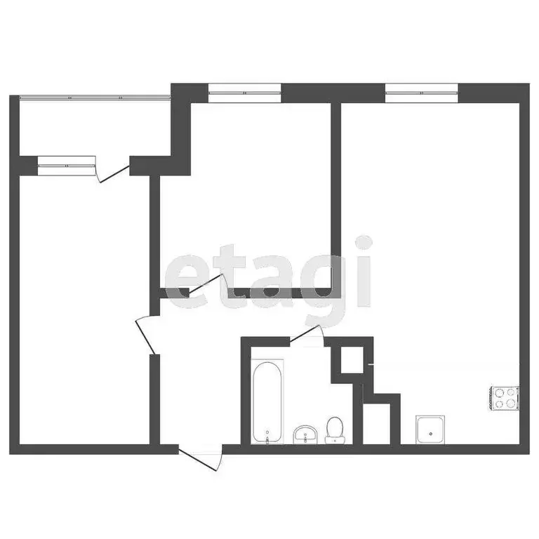 2-комнатная квартира: Тюмень, улица Газовиков, 77 (64.2 м) - Фото 1