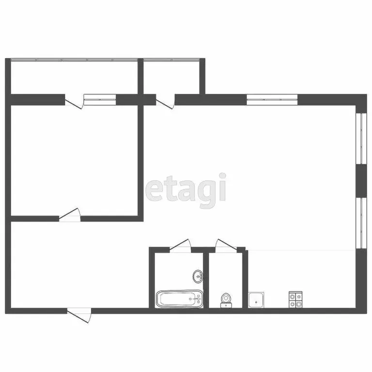 2-комнатная квартира: Саранск, Севастопольская улица, 17 (58.7 м) - Фото 1