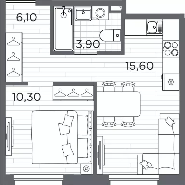 1-к кв. Санкт-Петербург Плюс Пулковский жилой комплекс (36.9 м) - Фото 1