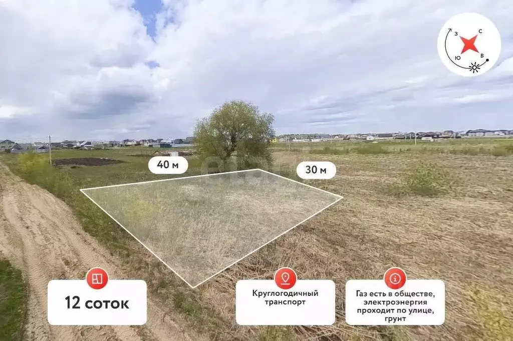 Участок в Тюменская область, Тюменский муниципальный округ, д. ... - Фото 1