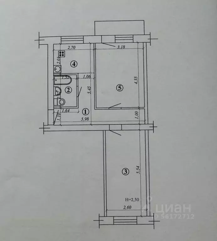 2-к кв. Волгоградская область, Волгоград ул. Землянского, 5 (45.5 м) - Фото 2