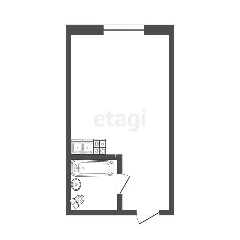 Квартира-студия: Кемерово, улица Мичурина, 61 (16.5 м) - Фото 1