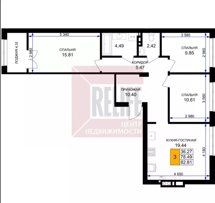3-комнатная квартира: Гурьевск, улица Героя России Катериничева, 2к1 ... - Фото 1