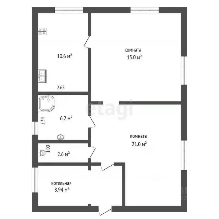 Дом в Башкортостан, Стерлитамакский район, с. Рощинский ул. Радужная ... - Фото 2