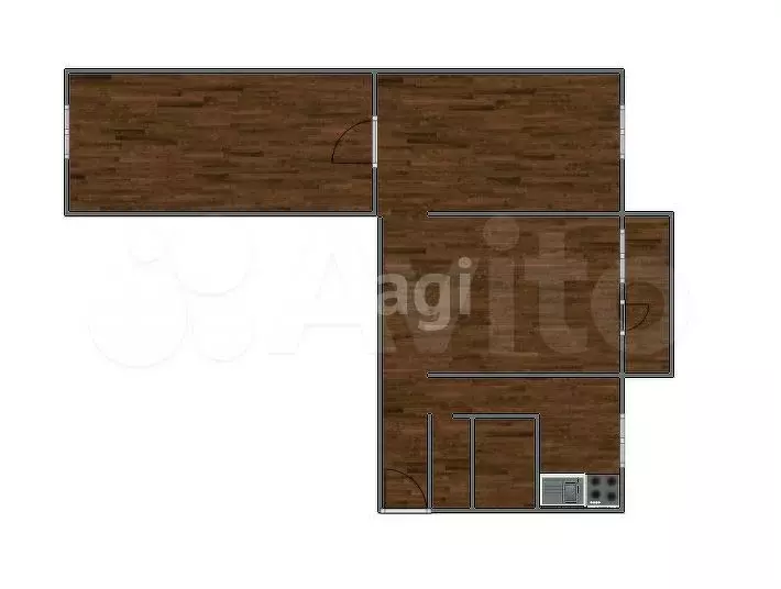 3-к. квартира, 57,7 м, 3/5 эт. - Фото 0