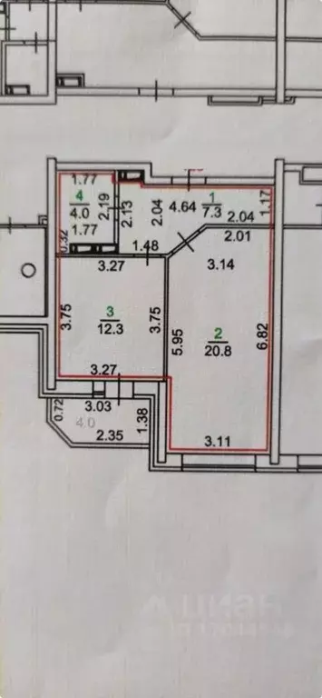 1-к кв. Орловская область, Орел ул. Розы Люксембург, 33 (44.4 м) - Фото 2
