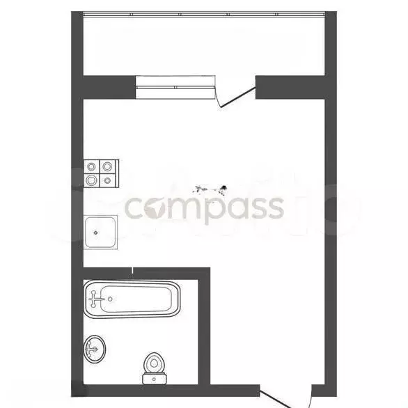 Квартира-студия, 15,2 м, 5/16 эт. - Фото 0