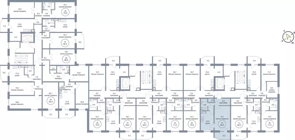 1-к кв. Ханты-Мансийский АО, Нефтеюганск 6-й мкр, 11 (48.3 м) - Фото 1