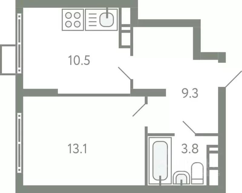 1-к кв. Московская область, Ленинский городской округ, Молоково пгт ... - Фото 0