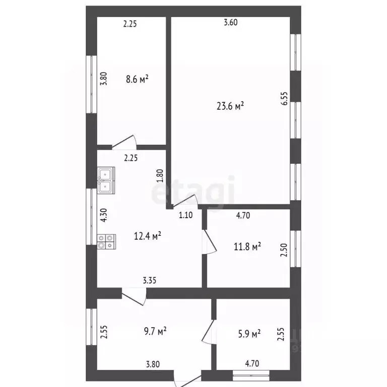 Дом в Тамбовская область, Мичуринск Железнодорожная ул., 30 (56 м) - Фото 2