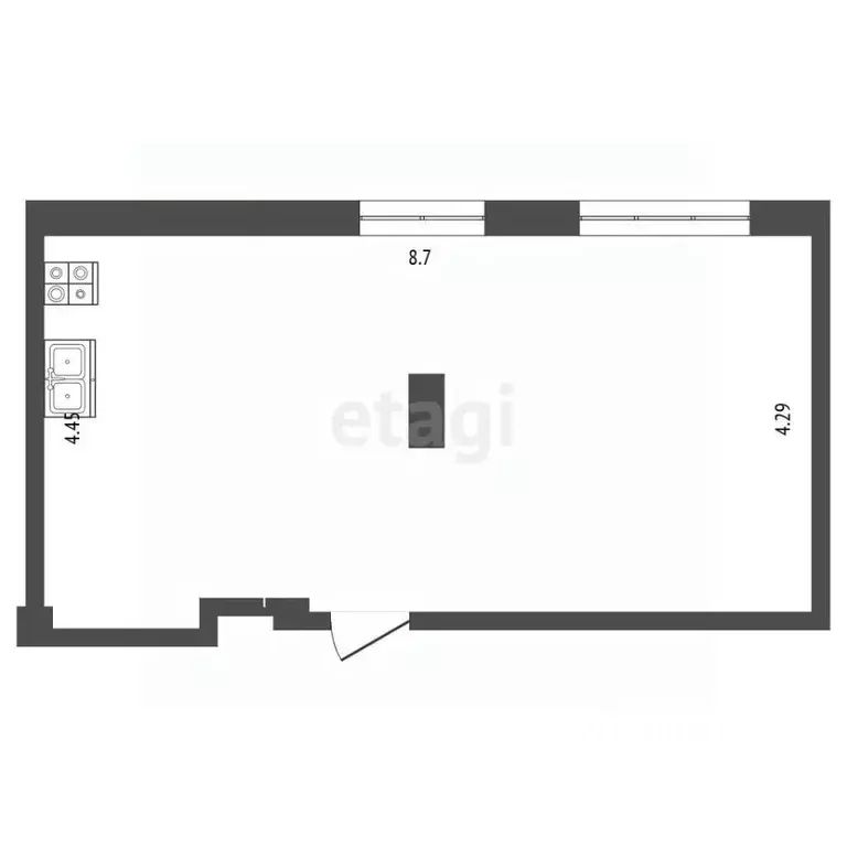 1-к кв. Крым, Симферополь ул. Луговая (37.0 м) - Фото 2