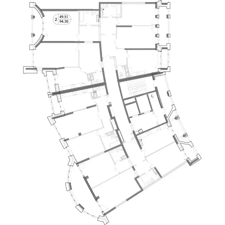 2-к кв. Москва ул. Маршала Рыбалко, 2к4 (108.9 м) - Фото 1