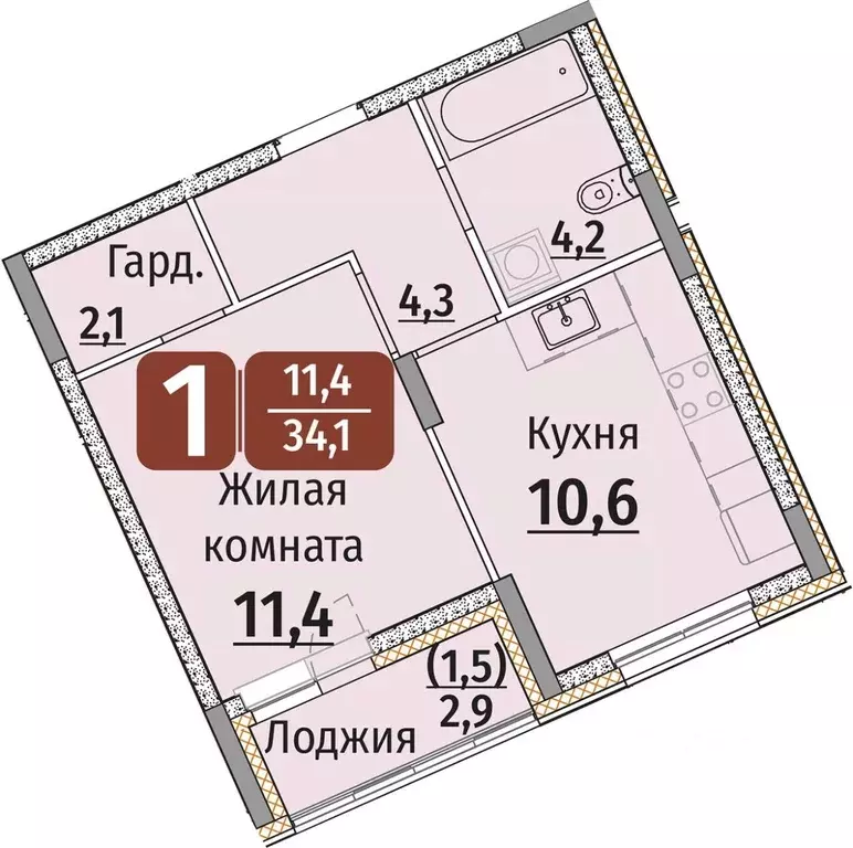 1-к кв. Чувашия, Чебоксары ул. Энергетиков (35.55 м) - Фото 0