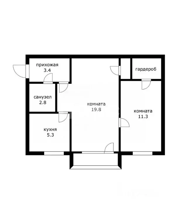 1-к кв. Московская область, Видное Строительная ул., 19 (45.3 м) - Фото 2
