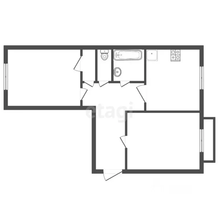 2-к кв. Иркутская область, Ангарск 80-й кв-л, 9 (53.9 м) - Фото 1