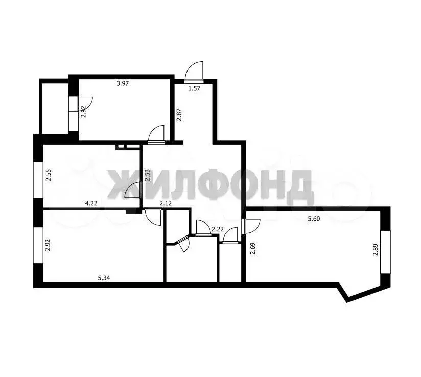 3-к. квартира, 77,9 м, 8/17 эт. - Фото 0