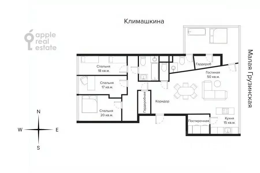 5-к кв. Москва ул. Климашкина, 17С2 (247.0 м) - Фото 1