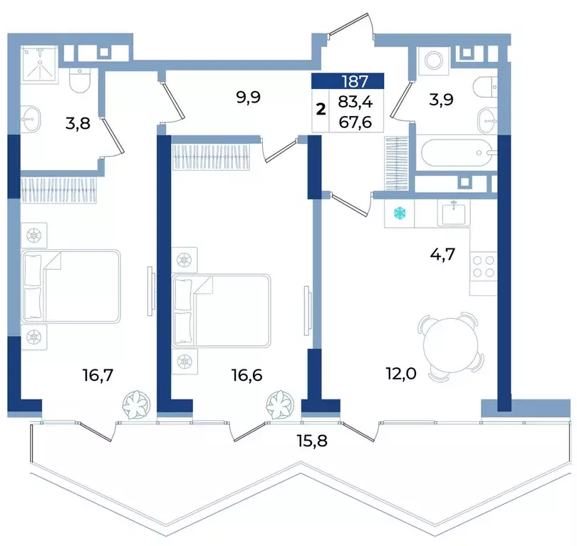2-к кв. Крым, Алушта ул. Октябрьская, 10 (83.4 м) - Фото 1