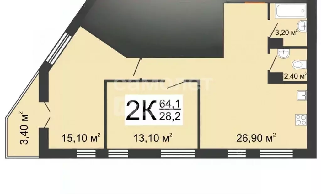 2-к кв. Нижегородская область, Нижний Новгород ул. Тимирязева, 7к5 ... - Фото 2