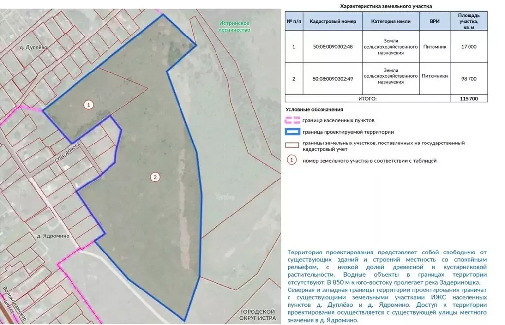 Участок в Московская область, Истра муниципальный округ, д. Ядромино  ... - Фото 2