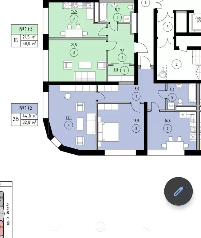 2-к кв. Чеченская республика, Грозный ул. Хамзата У. Орзамиева, 45А ... - Фото 2