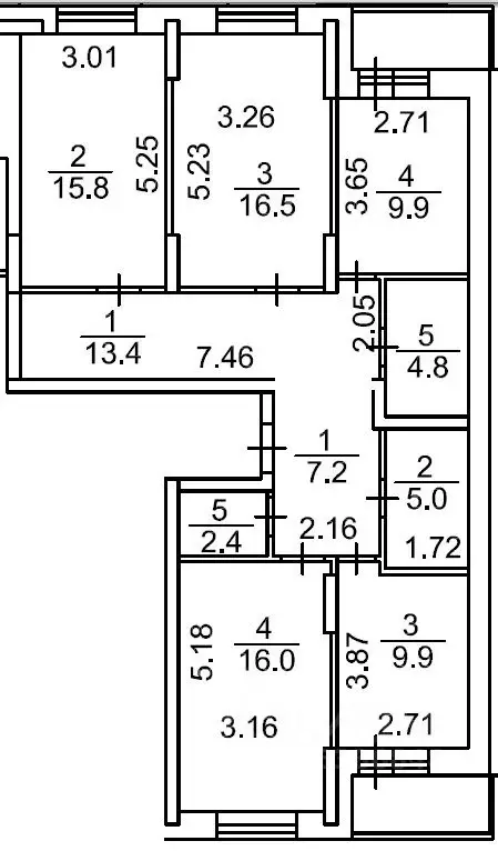 4-к кв. Новосибирская область, Новосибирск ул. Николаева, 18 (107.7 м) - Фото 0