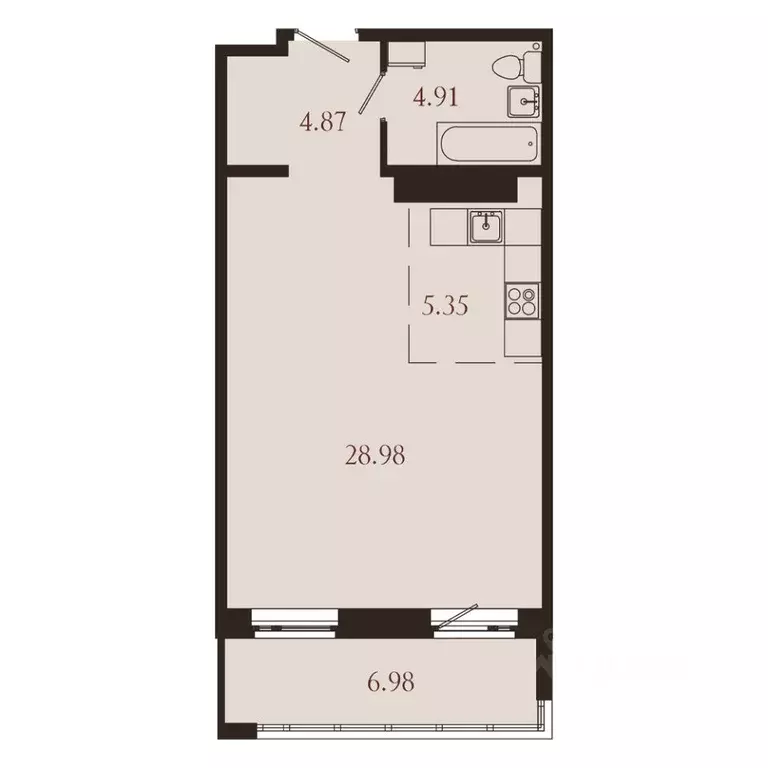 1-к кв. Иркутская область, Иркутск Советская ул., 115/1 (51.09 м) - Фото 1