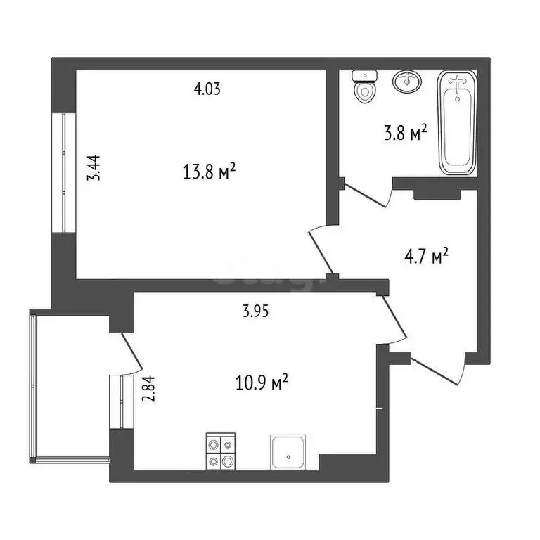 1-комнатная квартира: Омск, улица Завертяева, 21 (33.2 м) - Фото 1