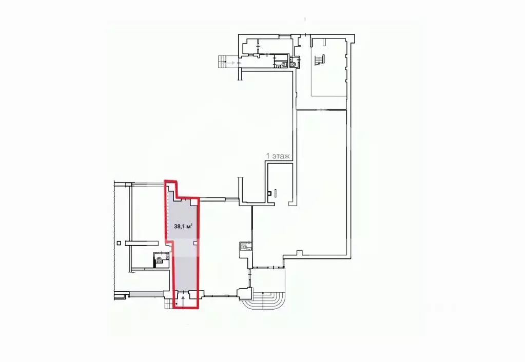 Помещение свободного назначения в Москва Калужская пл., 1К1 (38 м) - Фото 1