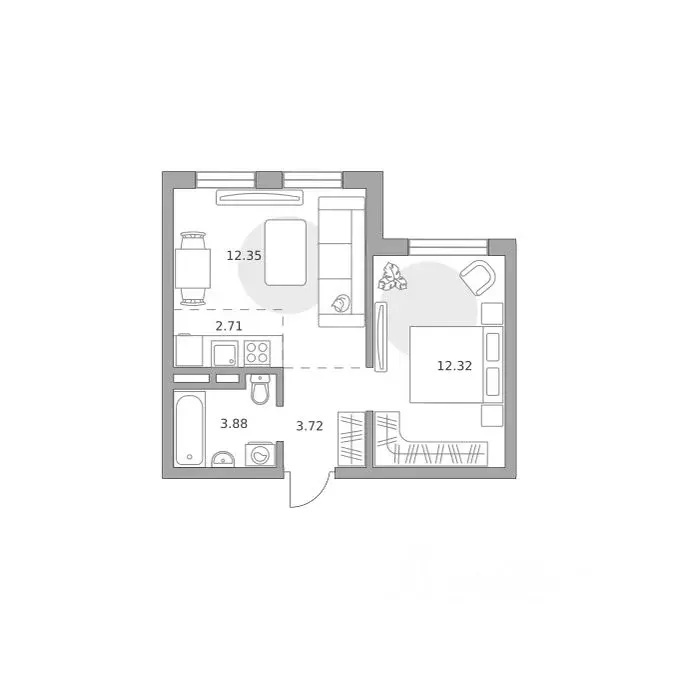 2-к кв. Московская область, Красногорск городской округ, с. ... - Фото 1