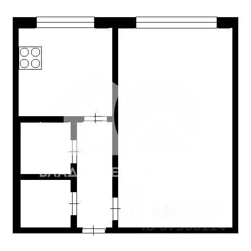 1-к кв. Новосибирская область, Новосибирск ул. Есенина, 51/1 (32.2 м) - Фото 1
