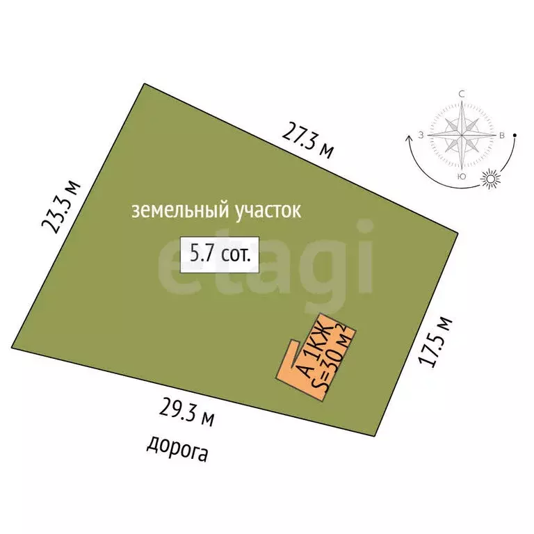 Дом в Тюмень, территория СОСН Геолог-1, улица 1-я Линия (30 м) - Фото 1