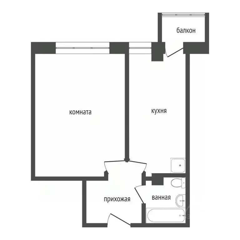 1-к кв. Красноярский край, Красноярск Соколовская ул., 72А (41.0 м) - Фото 2